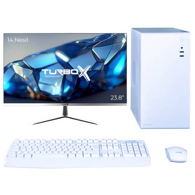Turbox Tx5096 Intel Core i7 14700 16GB DDR4 Ram 1TB M.2 NVMe 23.8 inç FHD Monitör Masaüstü Ofis Hazır Sistem - 1