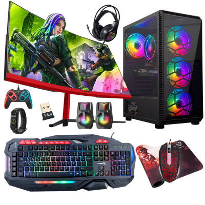 Turbox Tx5134 Intel Core i5 8400 16GB Ram 512GB SSD 4GB RX550 GDDR5 23.6 Curved Oyun Hazır Sistem - 1