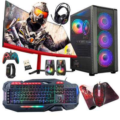 Turbox Tx5142 Intel Core i5 8400 16GB Ram 512GB SSD 4GB GTX750Ti GDDR5 23.6 Curved Oyun Hazır Sistem - 1