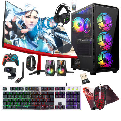 Turbox Tx5195 i5 750 16GB Ram 256GB SSD 4GB GT740 23.6 inç Curved Oyun Hazır Sistem - 1
