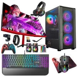 Turbox Tx5212 i3 10100F 16GB Ram 512GB SSD 4GB GTX1650 23.6 inç Curved Oyun Hazır Sistem - 1
