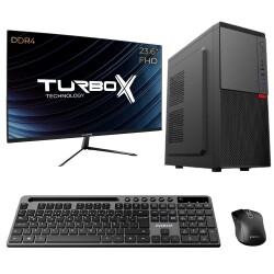 Turbox Tx5238 i5 9400F 16GB DDR4 256GB SSD 2GB R5 230 23.6 inç FHD Monitör Kurumsal Ofis Hazır Sistem - 1