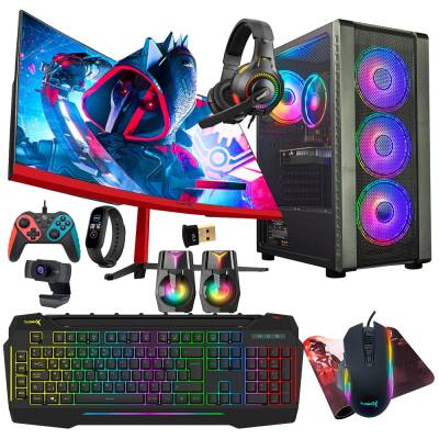 Turbox Tx5431 i5 6400 16GB Ram 512GB SSD 6GB GTX1660Ti 23.6 inç Curved Oyun Hazır Sistem - 1