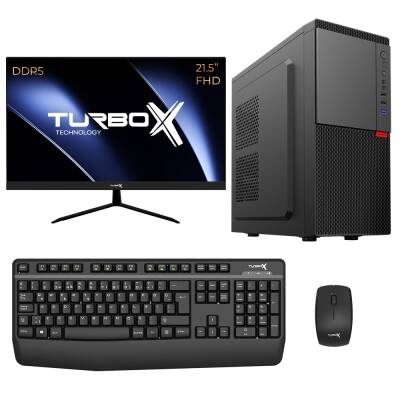 Turbox Tx5570 i5 14400 8GB DDR5 Ram 256GB M.2 NVMe SSD 21.5 inç FHD Masaüstü Ofis Hazır Sistem - 1