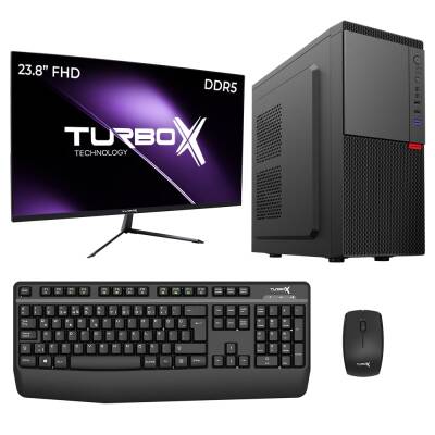 Turbox Tx5571 i5 12400 8GB DDR5 Ram 512GB M.2 NVMe SSD 23.8 inç FHD Masaüstü Ofis Hazır Sistem - 1