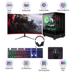 Turbox Tx6008 i5 4440 16GB Ram 512GB SSD 8GB RX580 23.6 75Hz Curved Oem Paket - Turbox