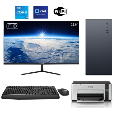 Turbox Tx6141 i5 4440 16GB Ram 512GB SSD 23.8 inç FHD Monitör WiFi + YAZICI Ofis Hazır Sistem - 1