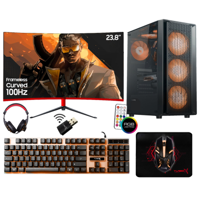 Turbox Tx6596 i5 4440 32GB Ram 512GB NVMe SSD 4GB RX550 23.8 inç FHD 100Hz Curved Oyun Hazır Sistem - 1