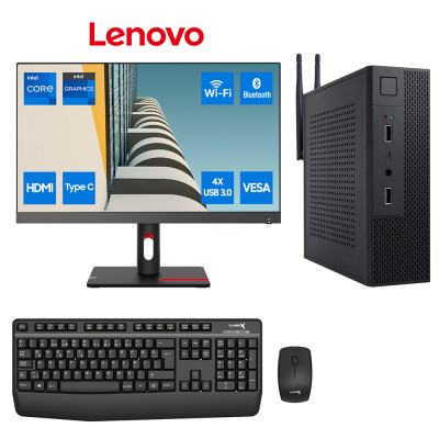 Turbox Mini-135 i7 7700 16GB Ram 256GB M2 NVMe SSD 23.8 inç FHD Lenovo Monitör Kurumsal Ofis Mini PC - 1