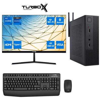 Turbox Mini-162 i5 8400 16GB Ram 1TB M2 NVMe SSD 23.8 inç FHD Monitör Kurumsal Ofis Mini PC - 1