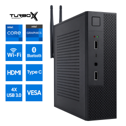 Turbox Mini-27 Intel Core i5 9400 12GB Ram 512GB M.2 NVMe SSD HDMI Type-C WiFi Bluetooth Mini PC - Turbox