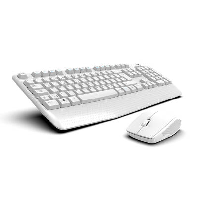 Turbox Workeys Office USB Kablosuz 2.4ghz Beyaz Multimedya Standart Q Kablosuz Klavye ve Mouse - 1