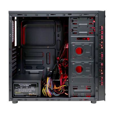 Turbox X8 3x Red Fan USB 2.0 250W 300W mATX Gaming Bilgisayar Kasası - 2