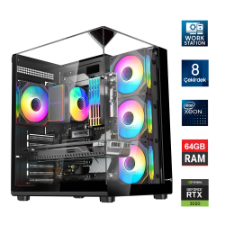Turbox Xeon E5 2637 v4 Server İşlemcili 8 Çekirdek 64GB DDR4 1TB NVMe RTX3050 Workstation Oem Paket - Turbox