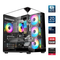 Turbox Xeon E5 2650 v3 Server İşlemci 20 Çekirdek 32GB DDR4 1TB NVMe 8GB RX580 Workstation Oem Paket - Turbox