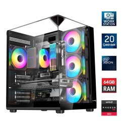 Turbox Xeon E5 2650 v3 Server İşlemci 20 Çekirdek 64GB DDR4 1TB NVMe 8GB RX580 Workstation Oem Paket - 1