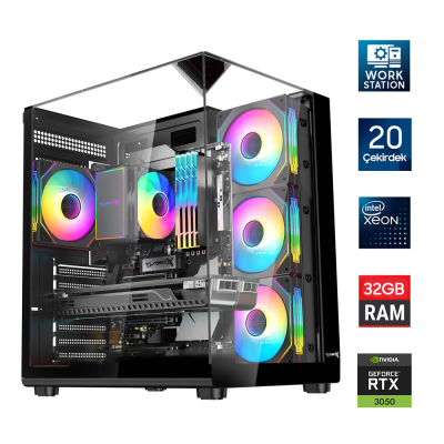 Turbox Xeon E5 2650 v3 Server İşlemcili 20 Çekirdek 32GB DDR4 1TB NVMe RTX3050 Workstation Oem Paket - 1