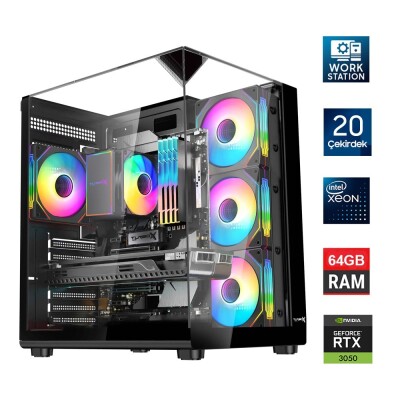 Turbox Xeon E5 2650 v3 Server İşlemcili 20 Çekirdek 64GB DDR4 1TB NVMe RTX3050 Workstation Oem Paket - 1