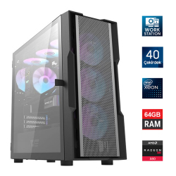 Turbox Xeon E5 2670 v2 Çift İşlemcili 40 Çekirdek 64GB 1TB NVMe RX580 Workstation Oem Paket - 1