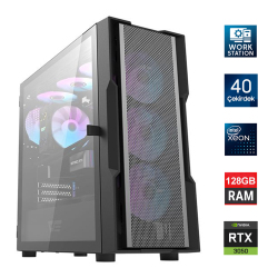 Turbox Xeon E5 2680 v2 Çift İşlemcili 40 Çekirdek 128GB 1TB NVMe RTX3050 Workstation Oem Paket - Turbox