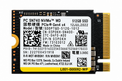 WD SN740 512GB 2230 NVMe M.2 SSD (Bulk) - WD